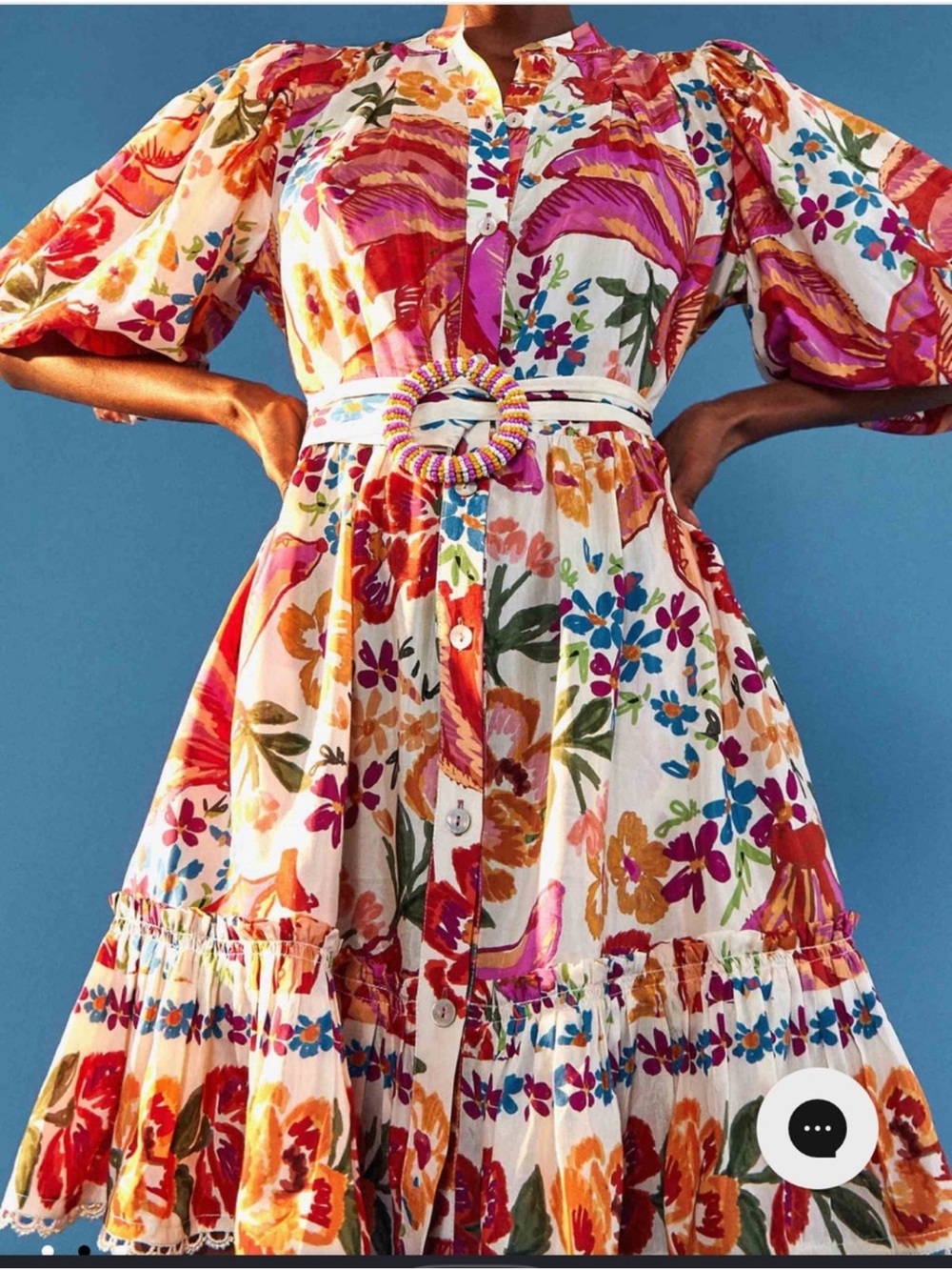 💥 FARM RIO Spring Bananas Mini Dress Sz M